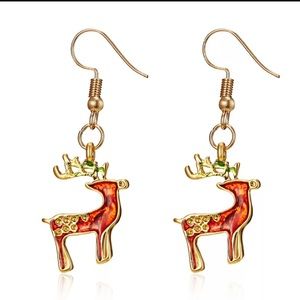 🎄SALE🎁cute reindeer dropearrings stainlesssteel